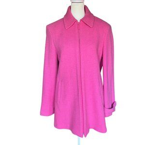 Marvin Richards Hot Pink Collared Wool Coat Vintage 1990's Barbie Coat
